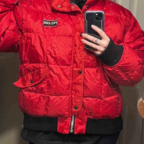 Red Polo Jeans Ralph Lauren Puffer Jacket XL - Picture 6 of 7